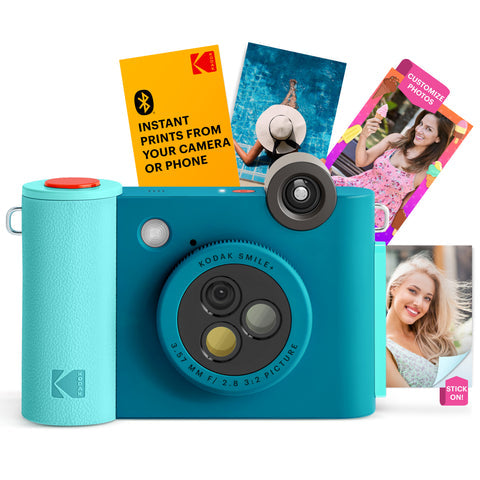 Kodak Smile+ 2x3 Digital Instant Camera with Mobile Photo Printer - Blue